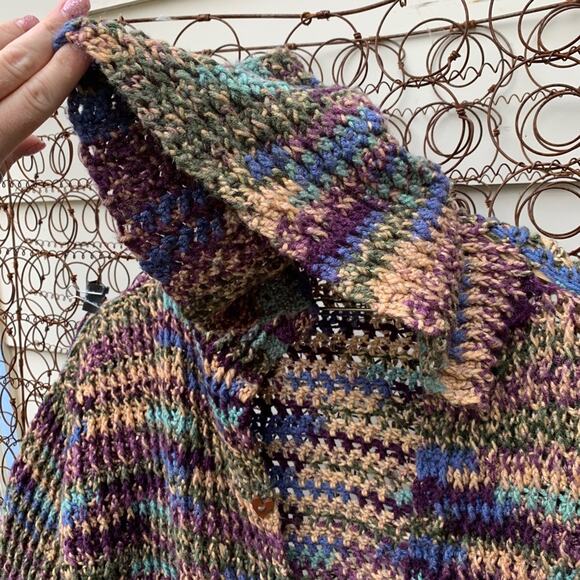 Vintage handmade oversize knit cardigan sweater cozy - Picture 7 of 7